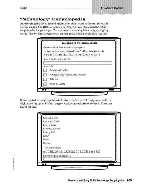 Technology: Encyclopedia Worksheet Technology: Encyclopedia Worksheet