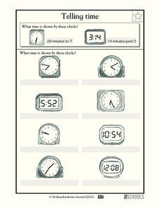 Telling Time Worksheet Telling Time Worksheet