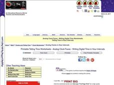 Telling Time By the Hour Worksheet Telling Time By the Hour Worksheet