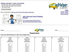 Temperature Worksheet Temperature Worksheet