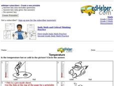Temperature Worksheet Temperature Worksheet