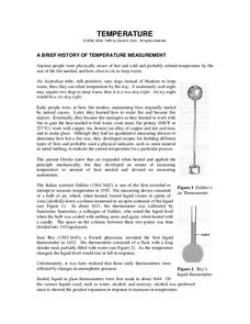 Temperature Lesson Plan Temperature Lesson Plan