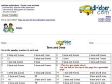 Tens and Ones Worksheet Tens and Ones Worksheet
