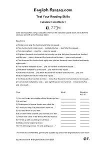 Test Your Reading Skills Worksheet Test Your Reading Skills Worksheet