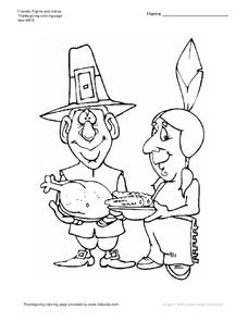 Thanksgiving Coloring Page Worksheet Thanksgiving Coloring Page Worksheet