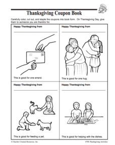 Thanksgiving Coupon Book Lesson Plan Thanksgiving Coupon Book Lesson Plan