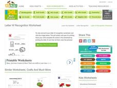 Alphabet Worksheet: Letter W Recognition Worksheet Alphabet Worksheet: Letter W Recognition Worksheet