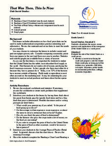 That was Then, This is Now Lesson Plan That was Then, This is Now Lesson Plan