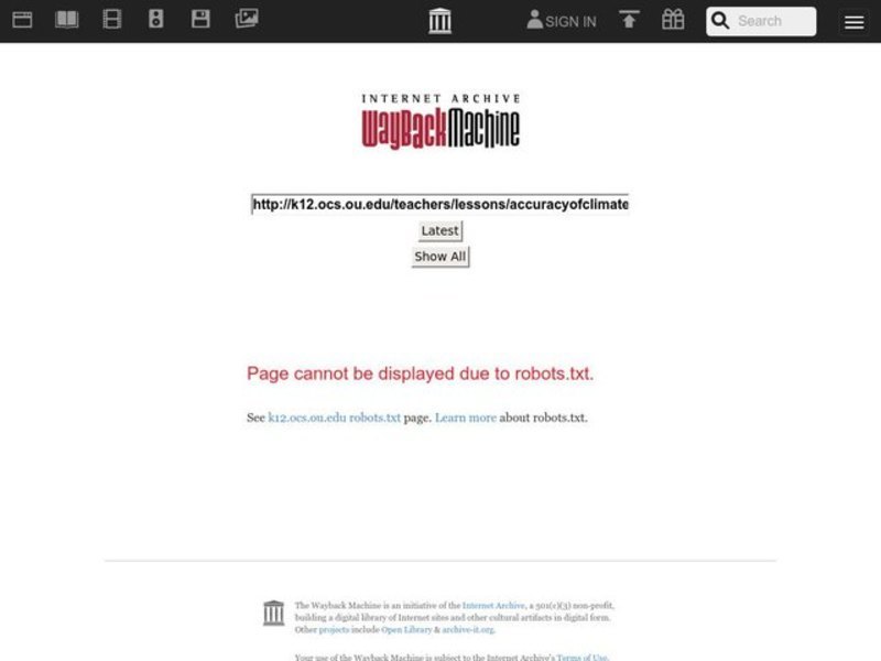 the Accuracy of Climate Data Lesson Plan the Accuracy of Climate Data Lesson Plan