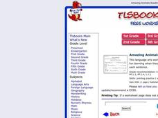 Amazing Animals Worksheet Amazing Animals Worksheet