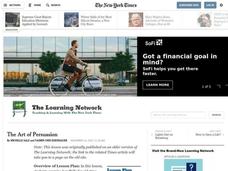 The Art Of Persuasion Lesson Plan The Art Of Persuasion Lesson Plan