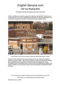 The Battle for Derby Bus Station Worksheet The Battle for Derby Bus Station Worksheet