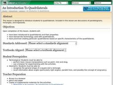 An Introduction to Quadrilaterals Lesson Plan An Introduction to Quadrilaterals Lesson Plan