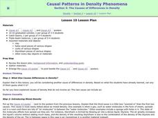 The Causes of Differences in Density Lesson Plan The Causes of Differences in Density Lesson Plan