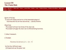 The Chain Rule Lesson Plan The Chain Rule Lesson Plan
