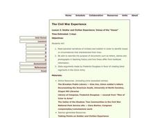 The Civil War Experience Lesson Plan The Civil War Experience Lesson Plan