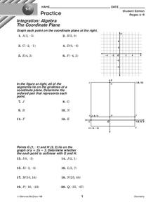 The Coordinate Plane Worksheet The Coordinate Plane Worksheet