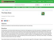 The Daily News Lesson Plan The Daily News Lesson Plan