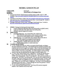 The Death Penalty Lesson Plan The Death Penalty Lesson Plan