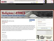 The Death Penalty Lesson Plan The Death Penalty Lesson Plan