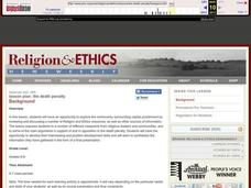The Death Penalty Lesson Plan The Death Penalty Lesson Plan