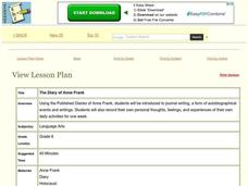 The Diary of Anne Frank Lesson Plan The Diary of Anne Frank Lesson Plan
