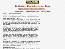 The Dictionary Game Lesson Plan The Dictionary Game Lesson Plan