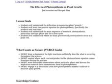 The Effects of Photosynthesis on Plant Growth Lesson Plan The Effects of Photosynthesis on Plant Growth Lesson Plan