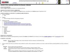 Analyzing Nonfiction Text Elements - Editorials Lesson Plan Analyzing Nonfiction Text Elements - Editorials Lesson Plan
