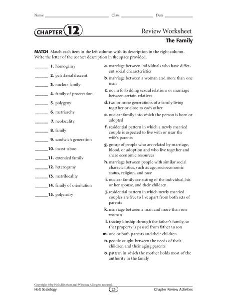 The Family Lesson Plan The Family Lesson Plan