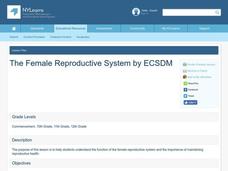 The Female Reproductive System Lesson Plan The Female Reproductive System Lesson Plan