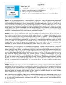 The First Amendment Lesson Plan The First Amendment Lesson Plan