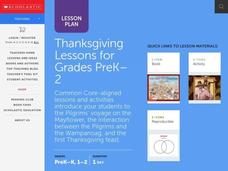 Thanksgiving Lessons Grades PreK-2 Lesson Plan Thanksgiving Lessons Grades PreK-2 Lesson Plan