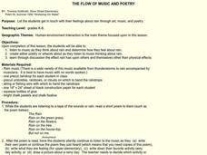 THE FLOW OF MUSIC AND POETRY Lesson Plan THE FLOW OF MUSIC AND POETRY Lesson Plan