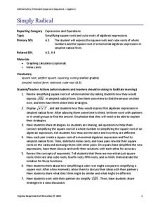Simply Radical Lesson Plan Simply Radical Lesson Plan