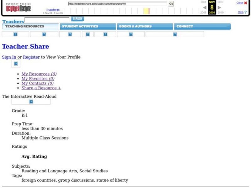 The Interactive Read-Aloud Lesson Plan The Interactive Read-Aloud Lesson Plan