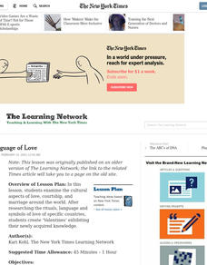 The Language of Love Lesson Plan The Language of Love Lesson Plan