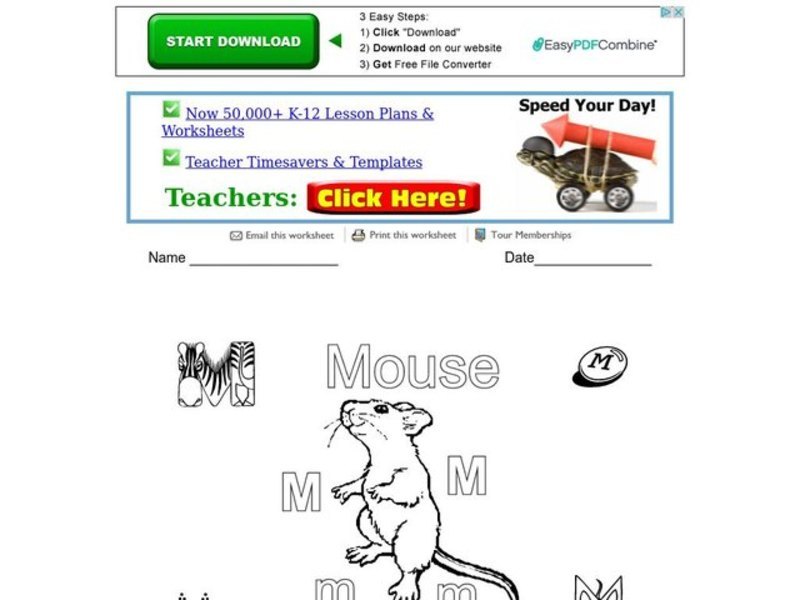 The Letter M Worksheet The Letter M Worksheet