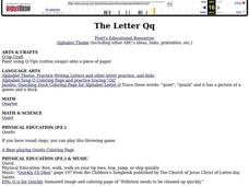 The Letter Qq Lesson Plan The Letter Qq Lesson Plan