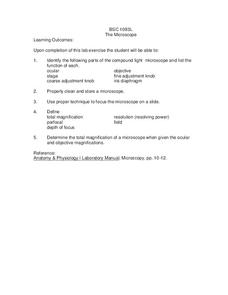The Microscope Lesson Plan The Microscope Lesson Plan