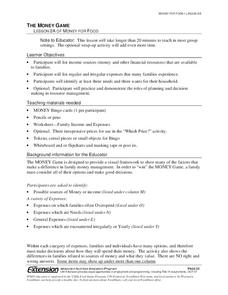 The Money Game Lesson Plan The Money Game Lesson Plan