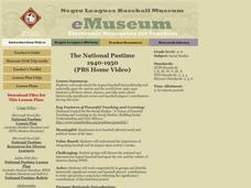 The National Pastime Lesson Plan The National Pastime Lesson Plan