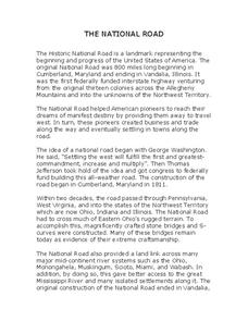 The National Road Lesson Plan The National Road Lesson Plan