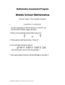 The Number System Assessment The Number System Assessment