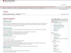 Angles and Transversals Lesson Plan Angles and Transversals Lesson Plan