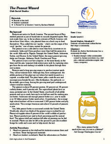 The Peanut Wizard Lesson Plan The Peanut Wizard Lesson Plan