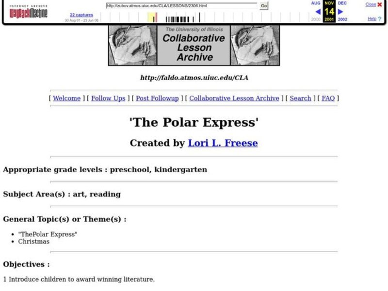 The Polar Express Lesson Plan The Polar Express Lesson Plan