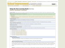 The Pythagorean Theorem, the Distance Formula, and Slope Lesson Plan The Pythagorean Theorem, the Distance Formula, and Slope Lesson Plan
