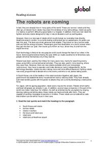 The Robots are Coming Worksheet The Robots are Coming Worksheet
