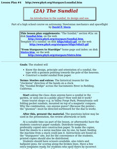 The Sundial Lesson Plan The Sundial Lesson Plan